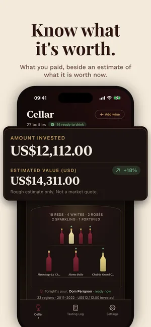 Cellar Ledger: know what it is worth