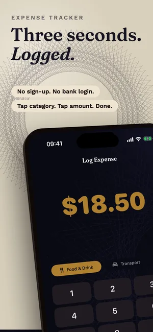 Expense Tracker: logged in three seconds
