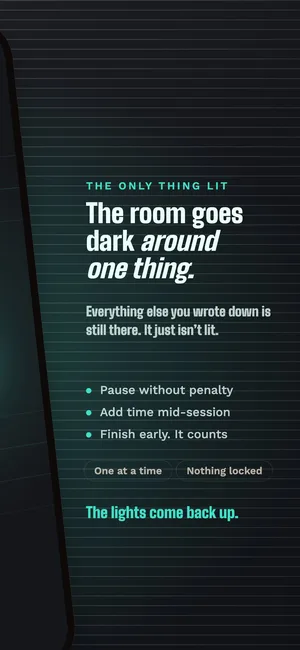 FocusTimer: the only thing lit is your focus