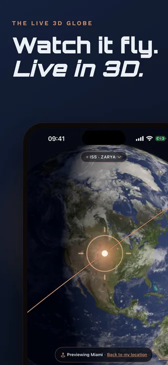 ISS Tracker: watch it fly, live in 3D